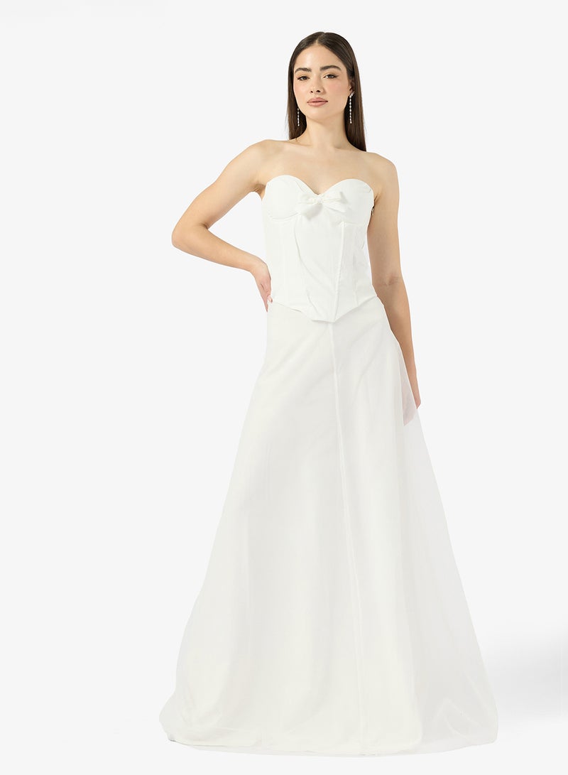 Ginger Sweetheart Neckline Corset Bodice Tulle Dress - Image 1
